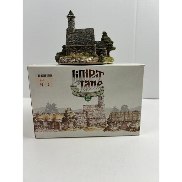 Lilliput Lane Irish Collection Cottage w Tower Damage – Retired Collectible - Picture 1 of 10